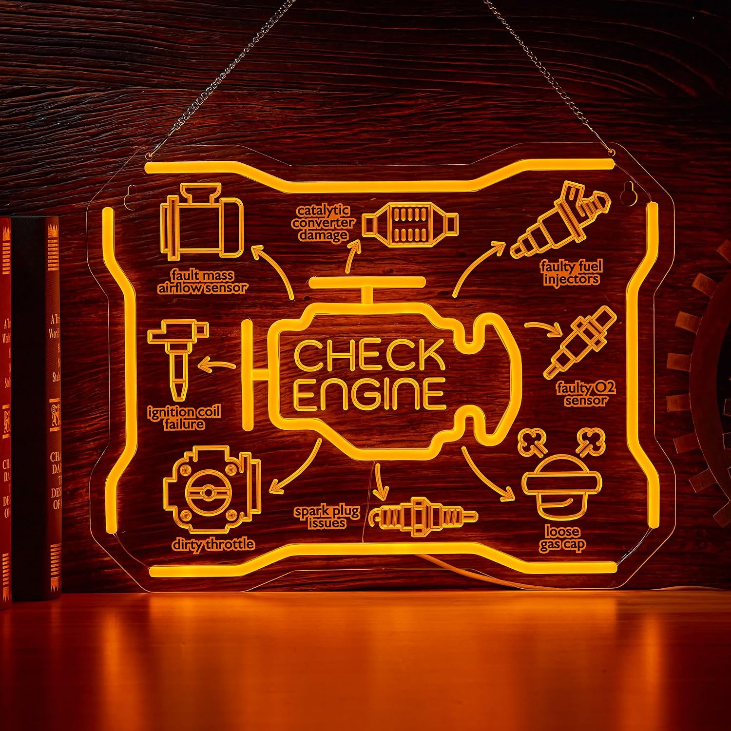 Auto Repair Shop Signs - Letrero Luminoso LED USB con Diseño