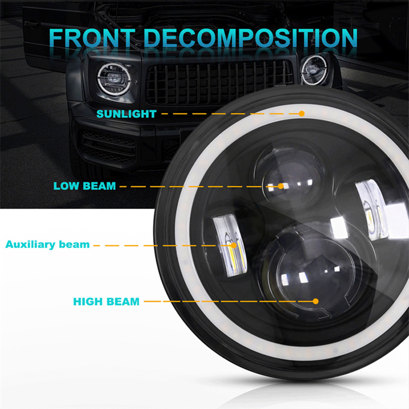 Faro LED de 7 pulgadas con ojo - Headlight Aiming Tool reseña y precio